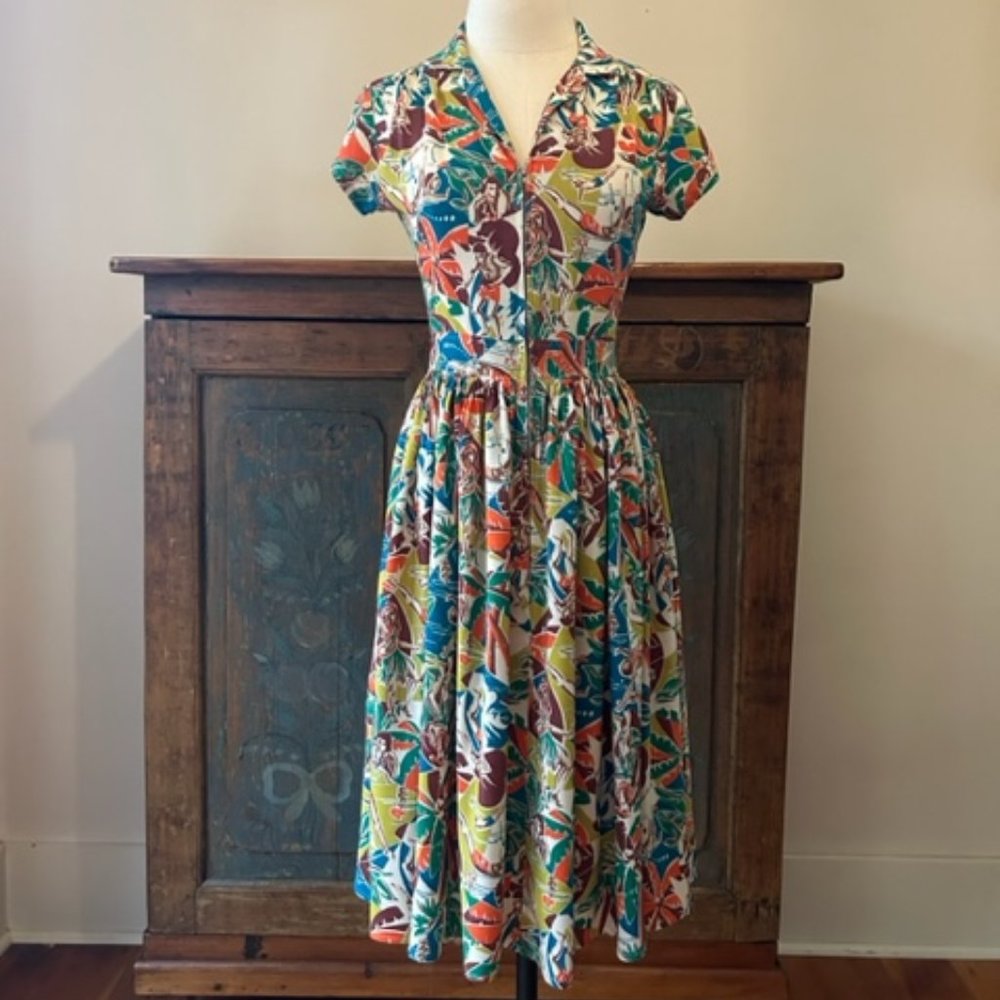 Bernie Dexter "Francis" Style Print Dress NWOT Sample Dress